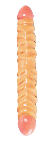 12 Inch Ivory Veined Double Dildo