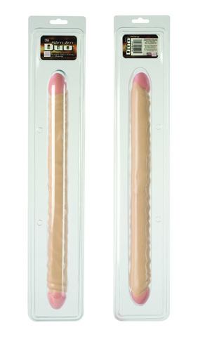 Slim Jim Duo 17" Veined Double Dong Beige