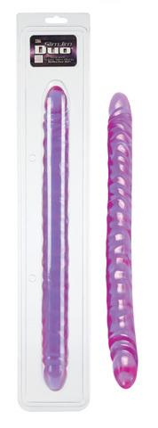 Translucence Slim Jim Duo Double Dong 17.5 Inch Purple