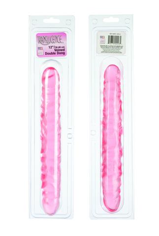 Translucence 12 Inch Veined Double Dildo