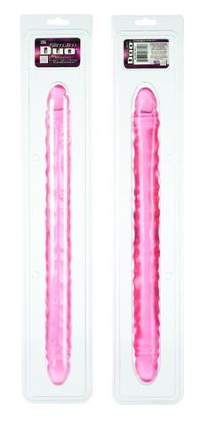 Translucence Slim Jim Duo Double Dong 17.5 Inch Pink