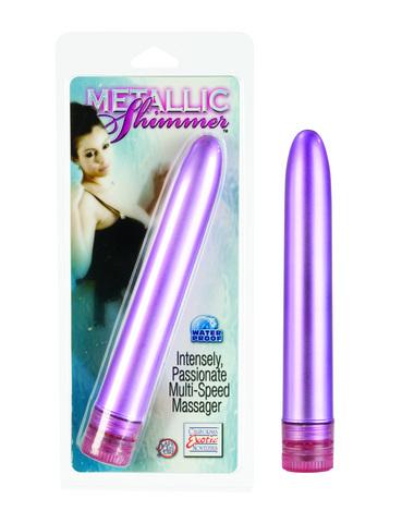 Metallic Shimmers 6 Inch Vibrator Pink