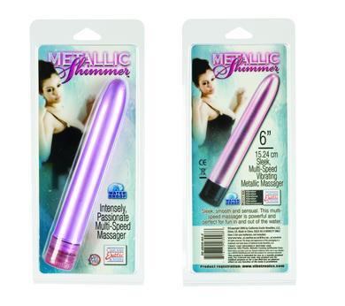 Metallic Shimmers 6 Inch Vibrator Pink