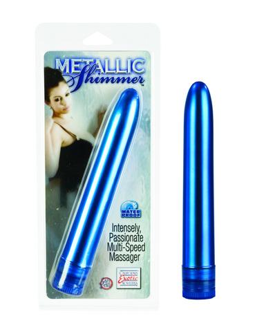 Metallic Shimmers 6 Inch Vibrator Blue