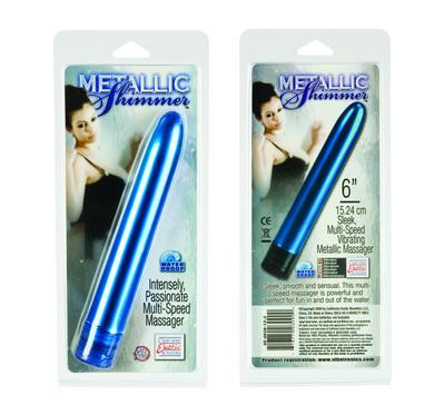 Metallic Shimmers 6 Inch Vibrator Blue