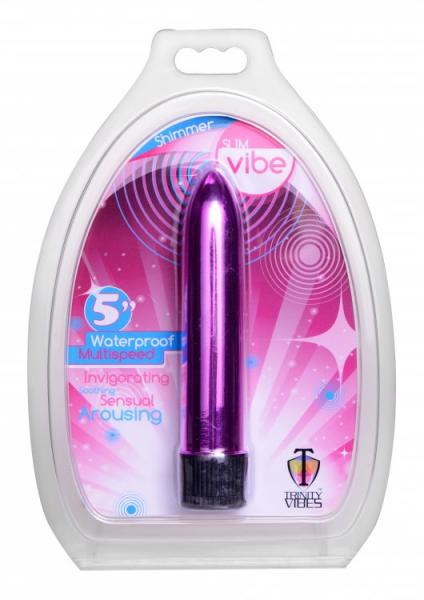 5 Inch Slim Vibe Packaged Pink
