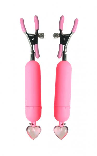 Pink Crush Vibrating Nipple Clamps
