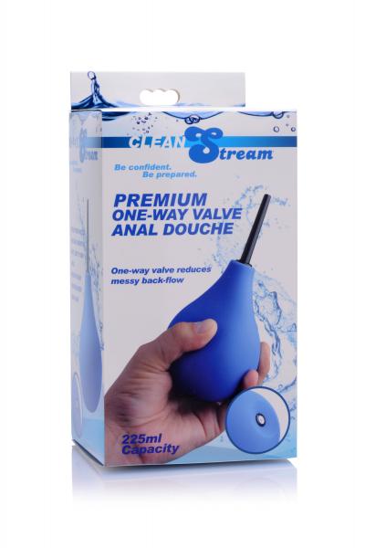 Premium One Way Valve Anal Douche Blue