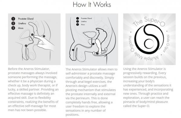 Aneros Blue Helix Syn Trident Kit (Net)