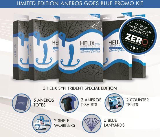 Aneros Blue Helix Syn Trident Kit (Net)