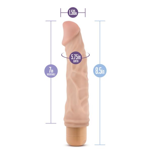 Cock Vibe #6 Vibrating 9 Inches Dong Beige