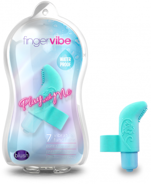 Pure Silicone Finger Vibe Blue