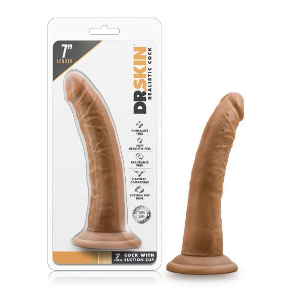 Dr Skin 7 Inches Cock With Suction Cup Mocha Tan
