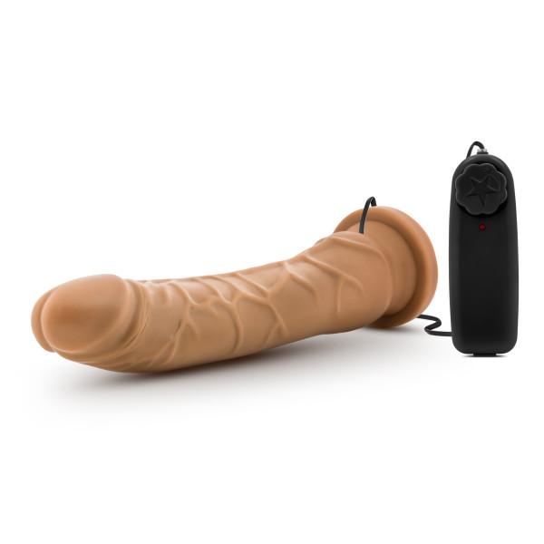 Dr. Skin 8.5 Inches Vibrating Realistic Cock Mocha