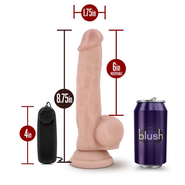 Dr Jay 8.75 Inches Vibrating Cock With Suction Cup Beige