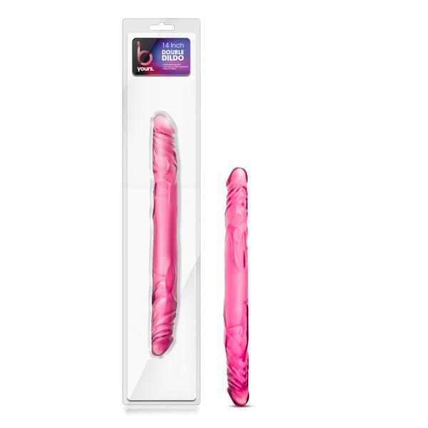 B Yours 14 Inches Double Dildo Pink