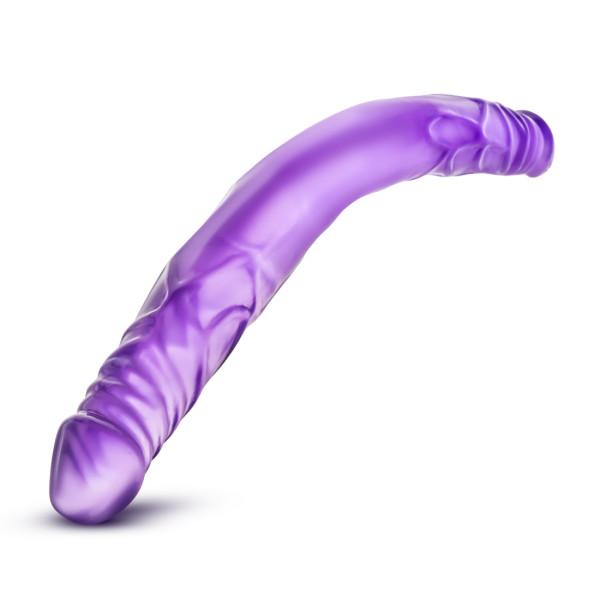 B Yours 14 Inches Double Dildo Purple