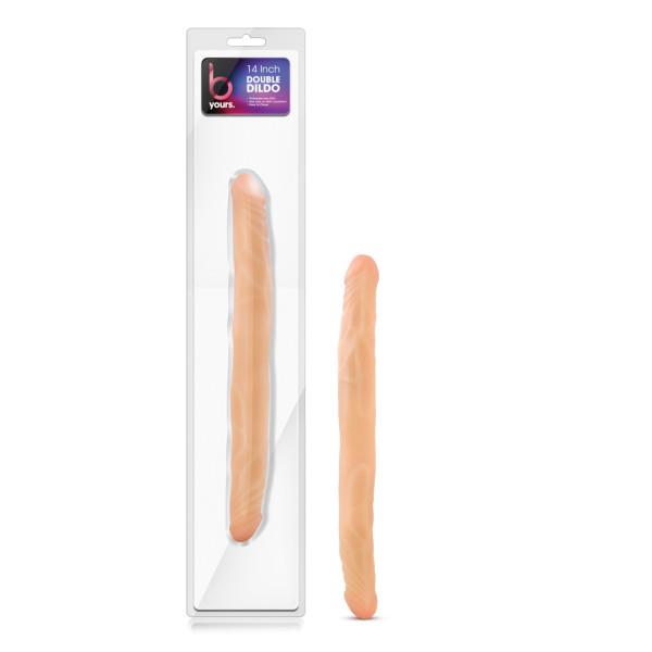 B Yours 14 Inches Double Dildo Beige