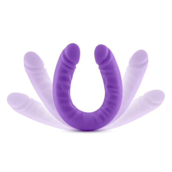 Ruse 18 Inches Silicone Slim Double Dong Purple