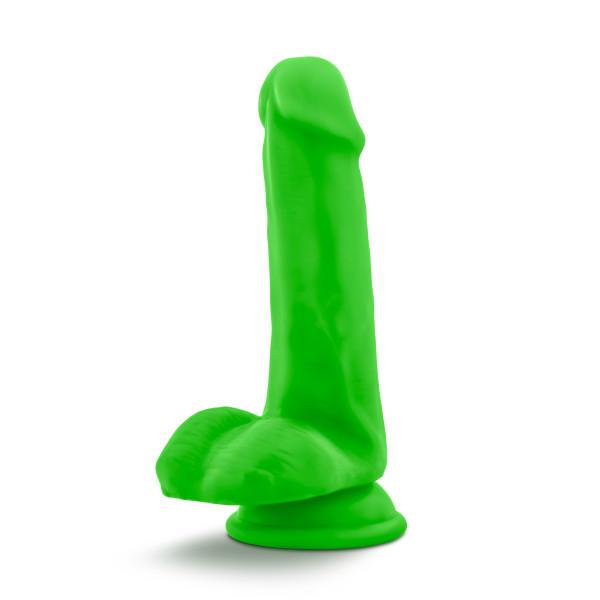 Neo 6 Inches Dual Density Cock With Balls Neon Green