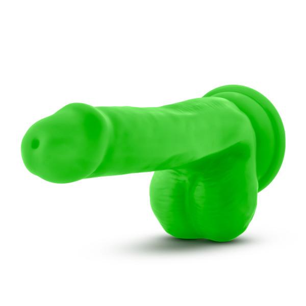 Neo 6 Inches Dual Density Cock With Balls Neon Green