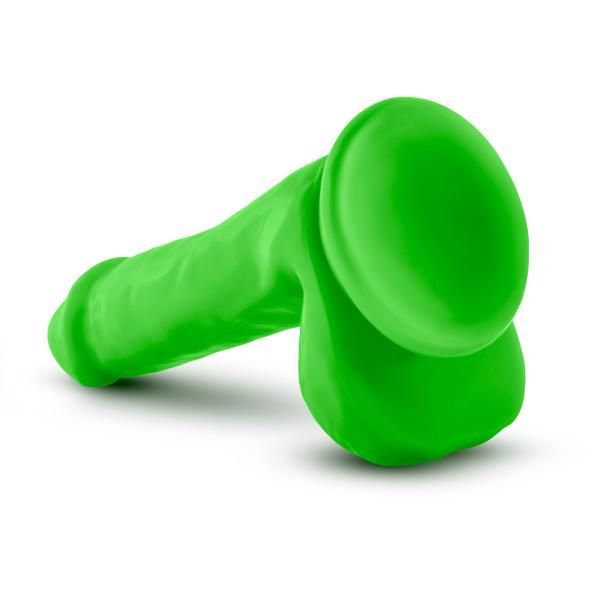 Neo 6 Inches Dual Density Cock With Balls Neon Green