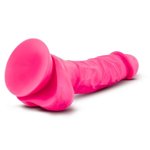 Neo 7.5 Inches Dual Density Cock With Balls Neon Pink