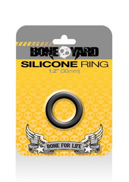 Boneyard Silicone Ring 1.2 Inches Black