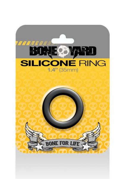 Boneyard Silicone Ring 1.4 Inches Black