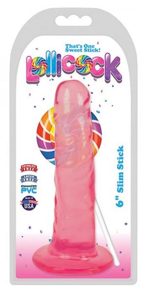Lollicock 6 Inches Slim Stick Dildo Pink Cherry Ice