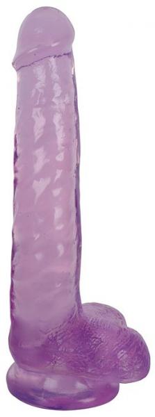 Lollicock 8 Inches Slim Stick Dildo Balls Purple Grape Ice