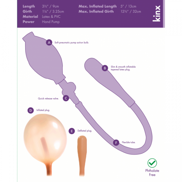 Classic Anal Inflatable Butt Plug Beige Kinx