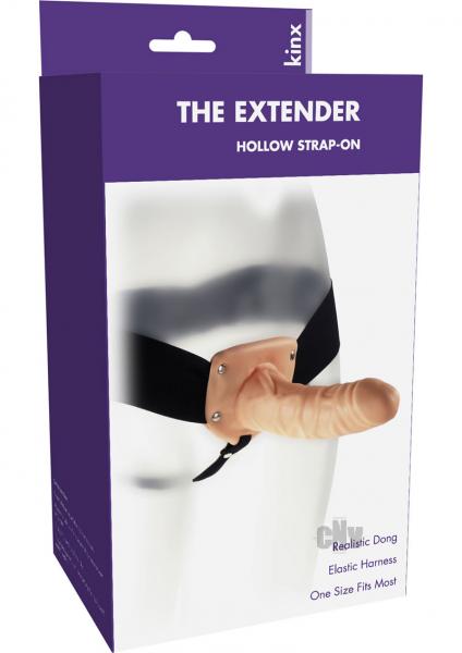 Extender Hollow Strap On Kinx 6 Inches Beige