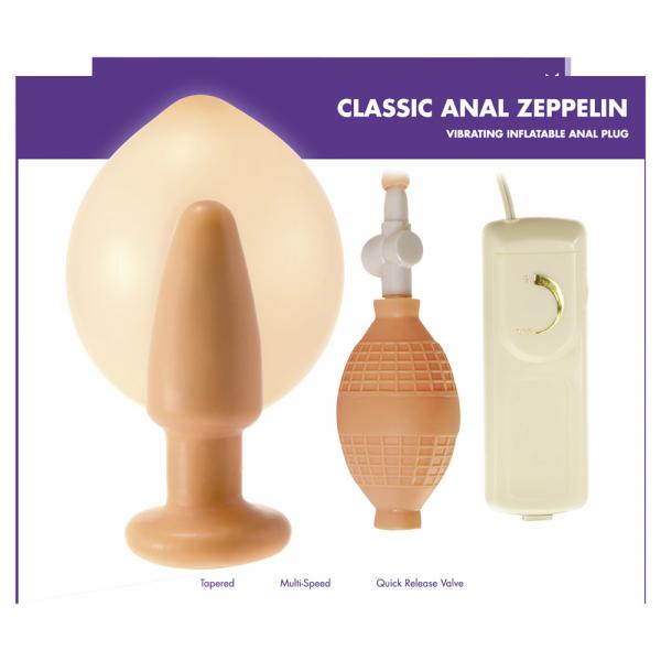 Zeppelin Vibe Inflatable Butt Plug Beige Kinx