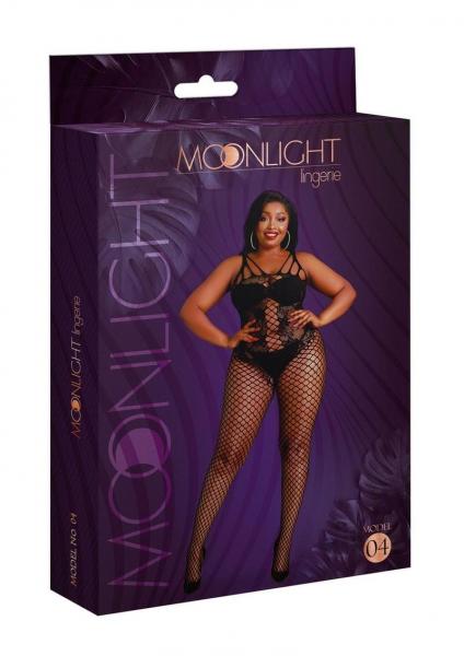 Moonlight Plus Model 04 Black Bodystocking