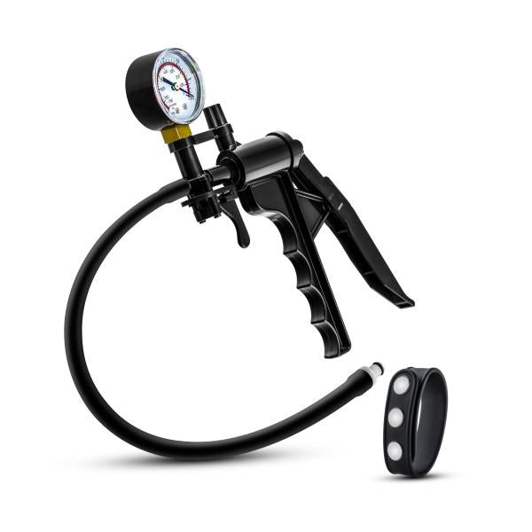 Performance Gauge Pump Pistol With Silicone Tubing & Silicone Cock Strap Black