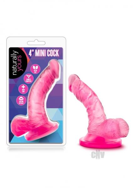Naturally Yours 4 Inches Mini Cock Pink Dildo
