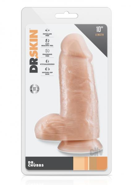 Dr Skin Dr Chubbs 10 Inches Beige Dildo