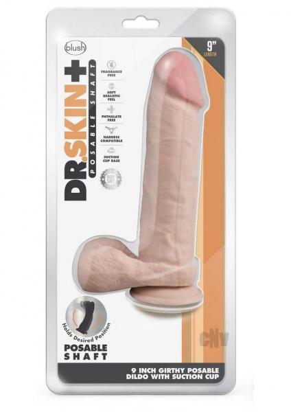 Dr Skin Plus Thick Pose Dildo 9 Vanilla