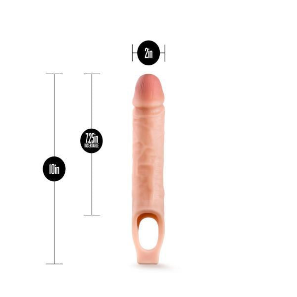 Performance 10 Inches Cock Sheath Penis Extender Beige