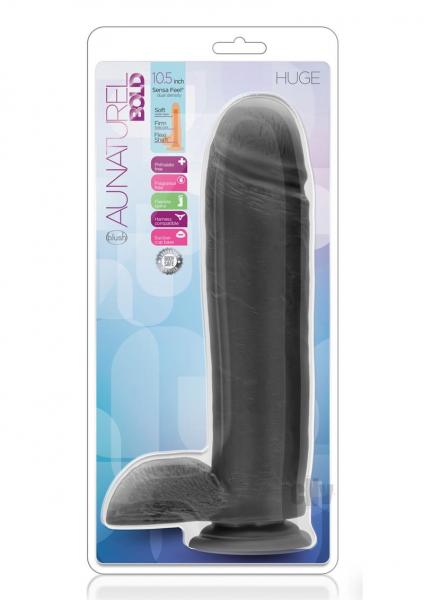 Au Naturel Bold Huge 10.5 Inches Dildo Black