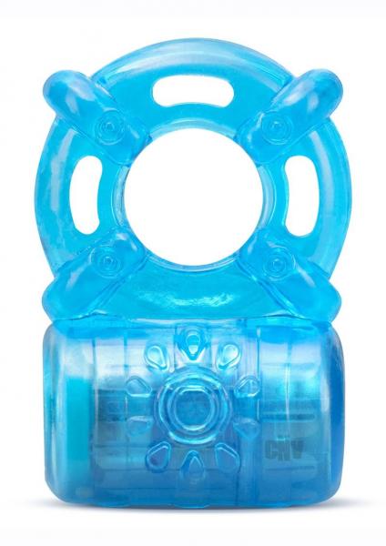 Stay Hard Rechargeable 5 Function Cock Ring Blue
