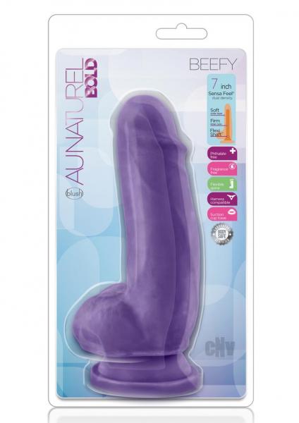 Au Naturel Bold Beefy 7 Inches Dildo Purple