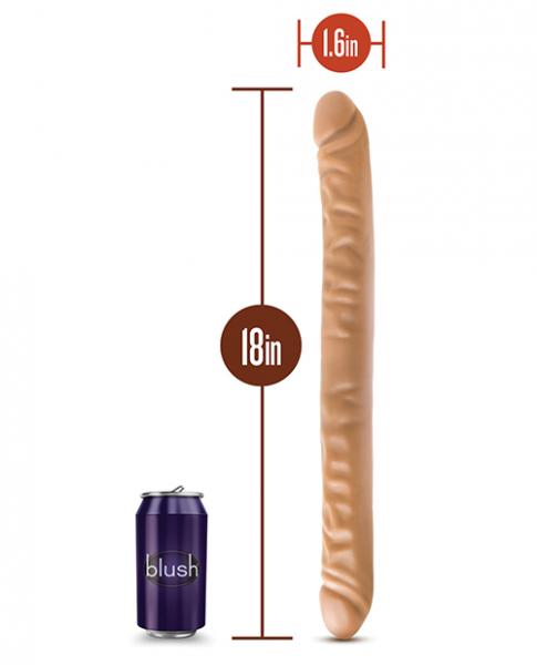 Dr Skin 18 Inches Double Dildo Mocha Tan
