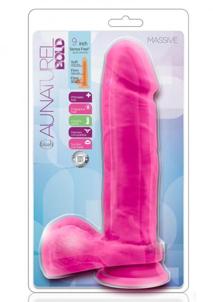 Au Naturel Bold Massive 9 Inches Dildo Pink