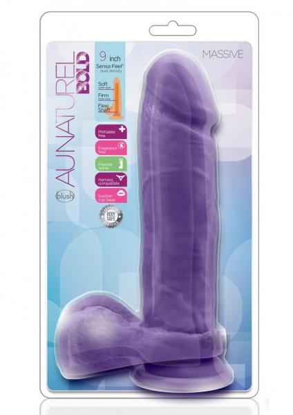 Au Naturel Bold Massive 9 Inches Dildo Purple