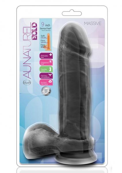 Au Naturel Bold Massive 9 Inches Dildo Black