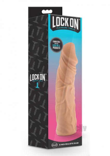 Lock On Realistic Dildo 8 Mocha