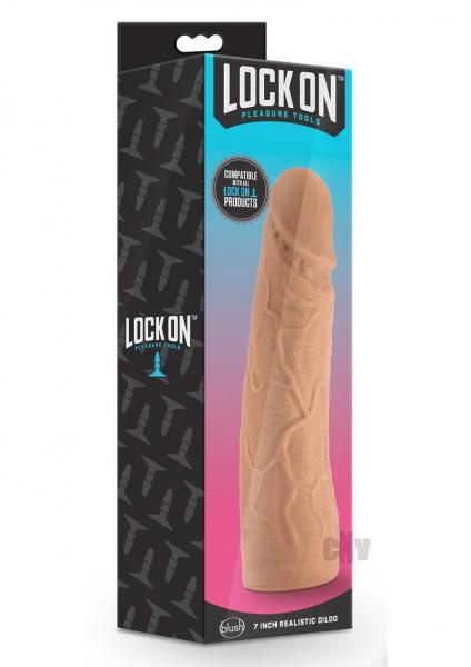 Lock On Realistic Dildo 7 Mocha