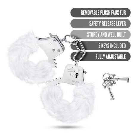 Temptasia Plush Fur Cuffs White Handcuffs